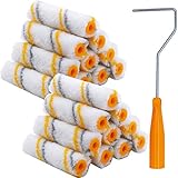 【Herramienta Pintura Versátil】Nuestro juego de rodillos para pintar paredes fácil de usar es perfecto para esquinas y áreas pequeñas para un trabajo de pintura rápido. Ideal para la decoración, puertas, paredes, pisos, techos, bordes y líneas. Apto para todo tipo de pinturas, pintura mural, pinturas al agua, adhesivos, revestimientos de pared, etc