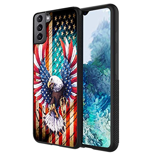Yunan Case for Samsung Galaxy S21 Plus, Black Eagles Pattern Design for Men and Women,Anti Slip TPU Bumper Shockproof Cover Case for Samsung Galaxy S21 Plus