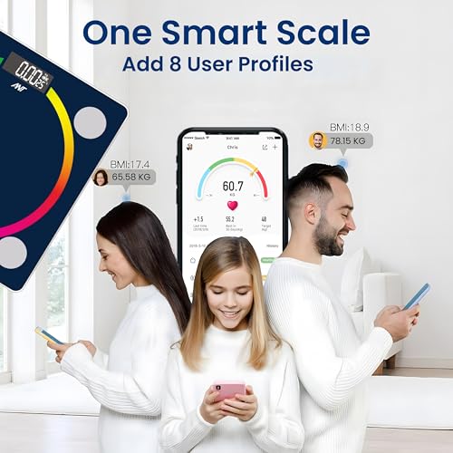 Image of ANT Flora Supreme Smart Scale Bioelectrical Digital Body Weight Machine for Home with Bluetooth App | BMI, BMR Analyzer | 180kg Capacity | High Precision Sensors | LED Display