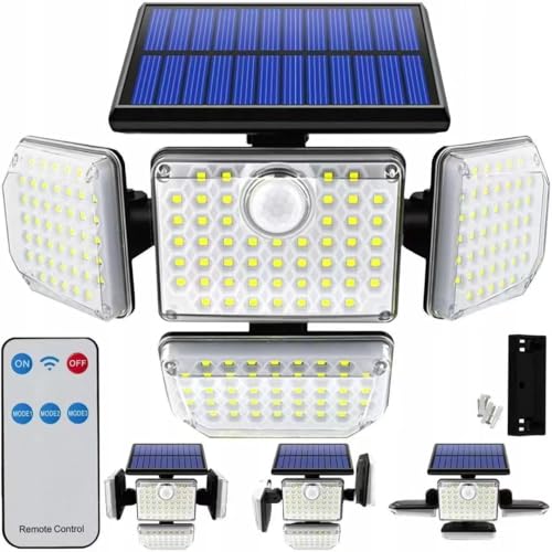 Image of Outdoor Solar Lights 181 LED Security Lights and 3 Modes Motion Sensor Wide Angle Solar Powered Lights IP65 Waterproof Solar Wall Light for Front (JK-76)