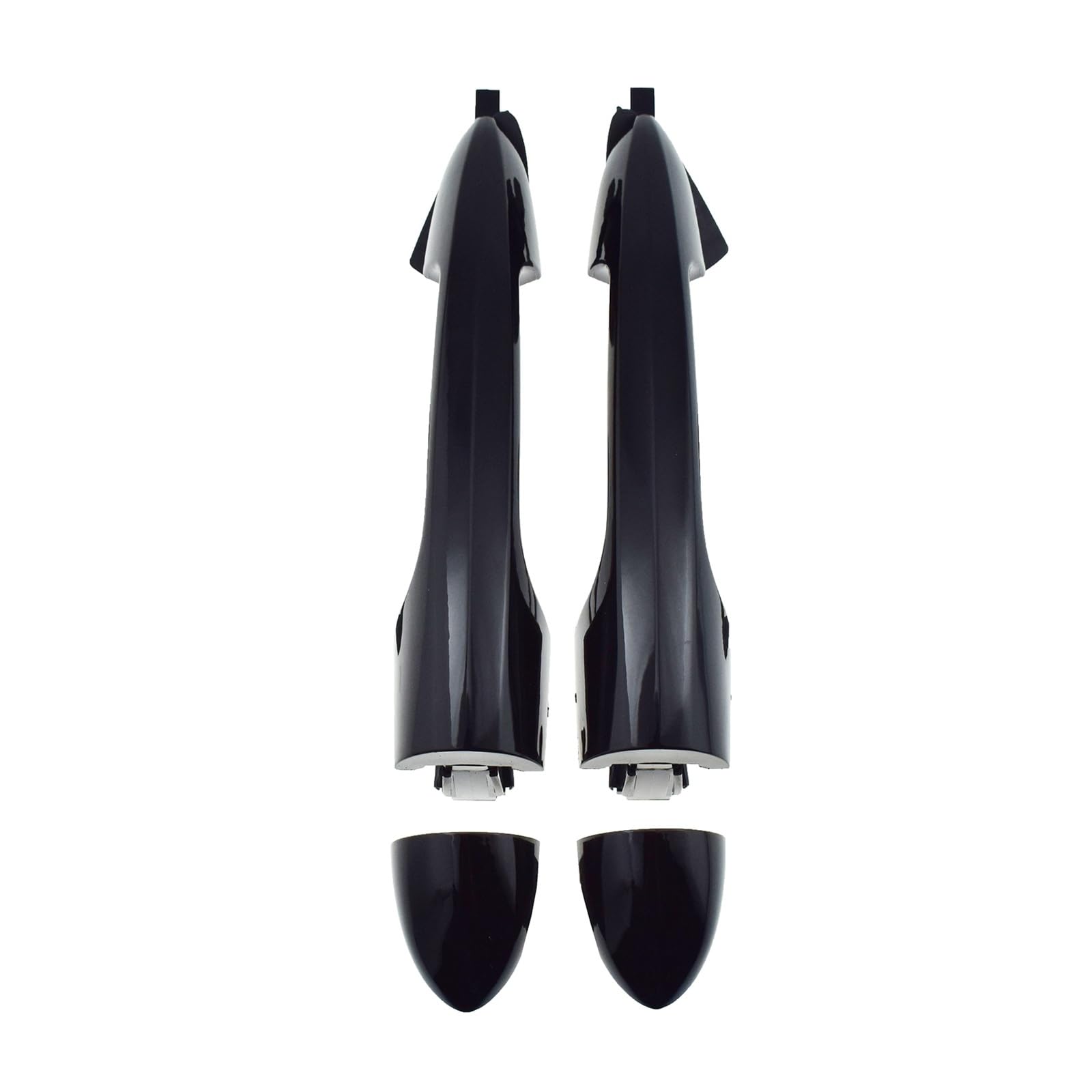 Aphkqost Car Door Handle Outer for Alfa for Romeo 147 for Giulietta for Mito 2008 2009-2020 Black Front Rear Left Exterior Door Handles 156145296 156145295(2PC Rear)
