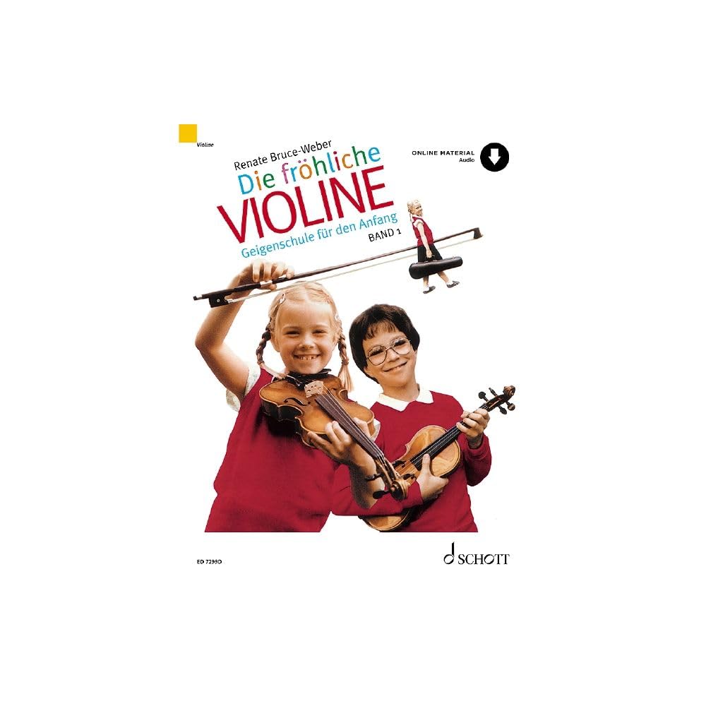 Die fröhliche Violine 1 und 2: (Starterset) mit Online Audio - Band 1 und 2 von Renate Bruce-Weber (ISBN 9783795722197, 9783795721619) + Soundman Kolophonium (XL)