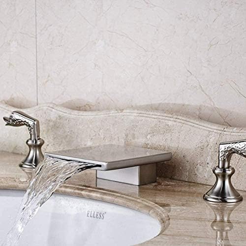 Bec de bain cascade nickel brossé pour vasque moderne