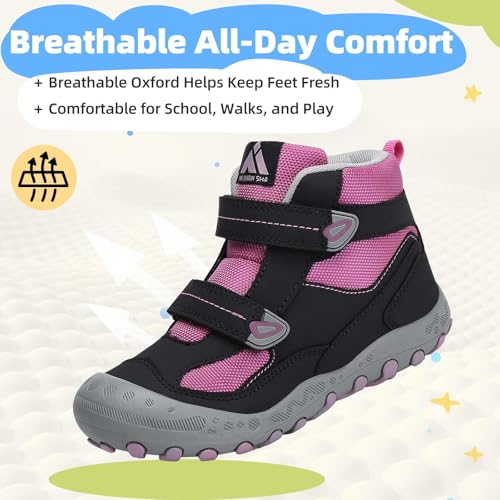 Image of Mishansha Kids Water Resistant Hiking Boots, Boys Girls Anti Collision Anti-Skid Athletic Outdoor Ankle Adventure Trekking Shoes