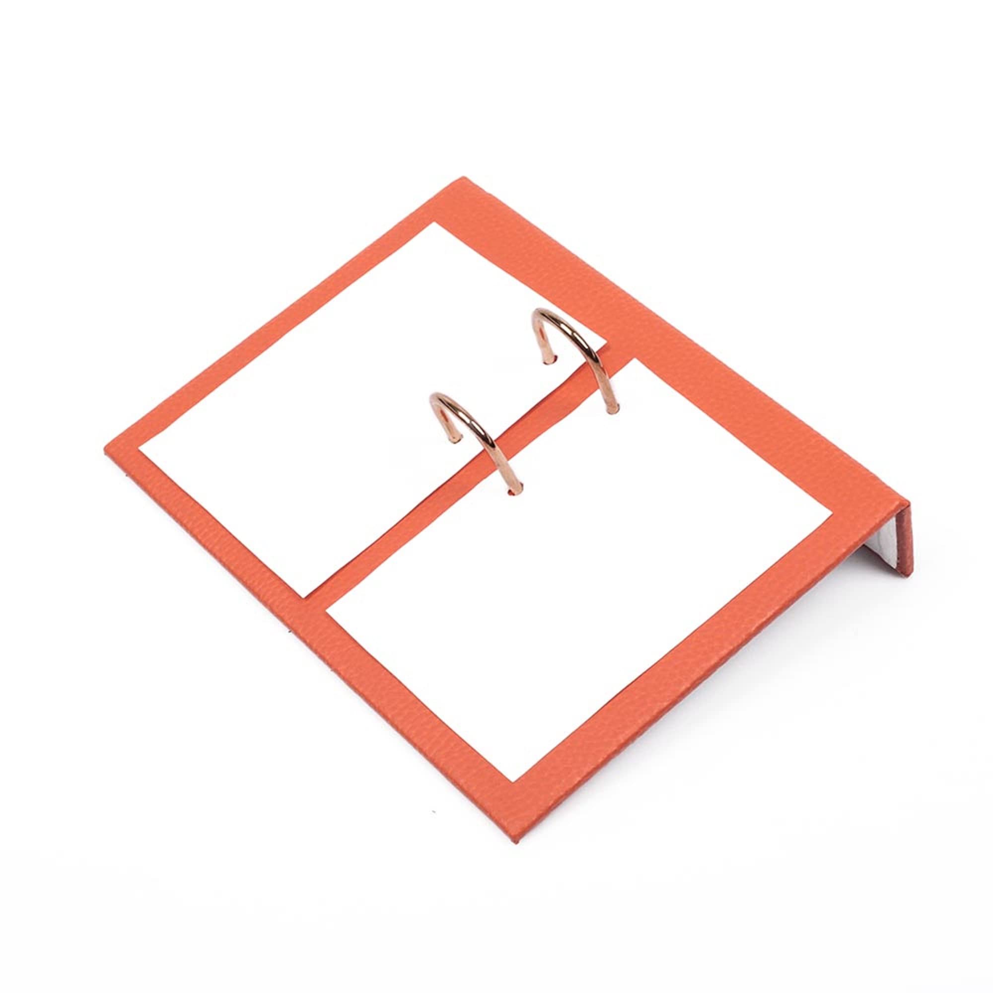 Schreibtisch-Set aus Leder – Schreibtischunterlage – Notizpapierhalter – Stifthalter – Lederuntersetzer – Schreibtischzubehör – Schreibtisch-Organizer – orange (5PCS)