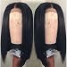 Coolgirl Short Bob Hair Synthetic Lace Front Wigs Heat Resistant Synthetic Wigs with Baby Hair for Women Black Hair