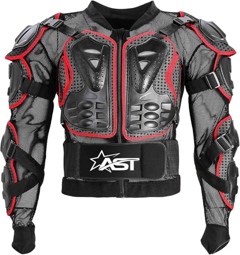 STAR AST Men’s Motorbike Motorcycle Full Spine Body Armour Protection Motocross Protective Guard Jacket Wear & Protective Biker Jacket