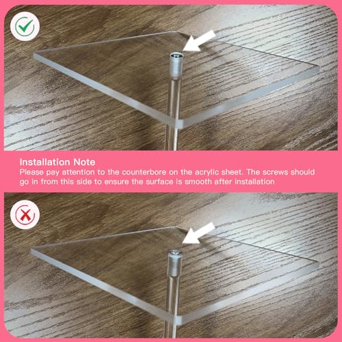 Image of TekXYZ Acrylic Balloon Stand for Table Centerpiece, Adjustable 10-Pack | Adjusts to 15.75 inch, 23.6 inch, 31.5 inch. Sturdy base, easy assembly & reusable for parties. Note: Balloons NOT included.