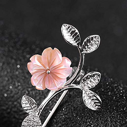 Suloill Cherry Blossom Branch Brooch Ladies Temperament All-Match Brooch Collar Pin For Backpacks Clothes Bags Jackets Hat Jewelry Diy Accessories #TOP7