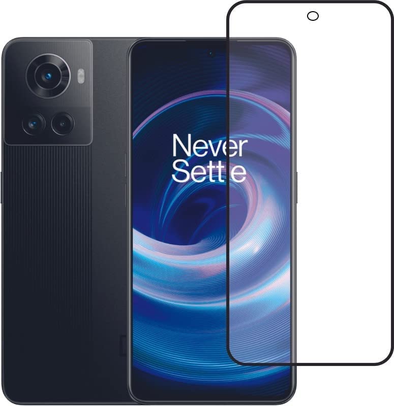 Image of (Pack of 1 Tempered Glass Compatible for OnePlus 10R / OnePlus 10T 5G | Edge to Edge Coverage Screen Protector Guard | Full Screen Protector
