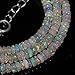 Produktbild LOVEKUSH 50% Off Gemstone Jewellery Natural Ethiopian Welo Fire Beautiful Opal Rondelle Beads SIZE: 3 MM TO 4 MM NECKLACE LENGTH: 18" Necklace Code:- RADE-34450