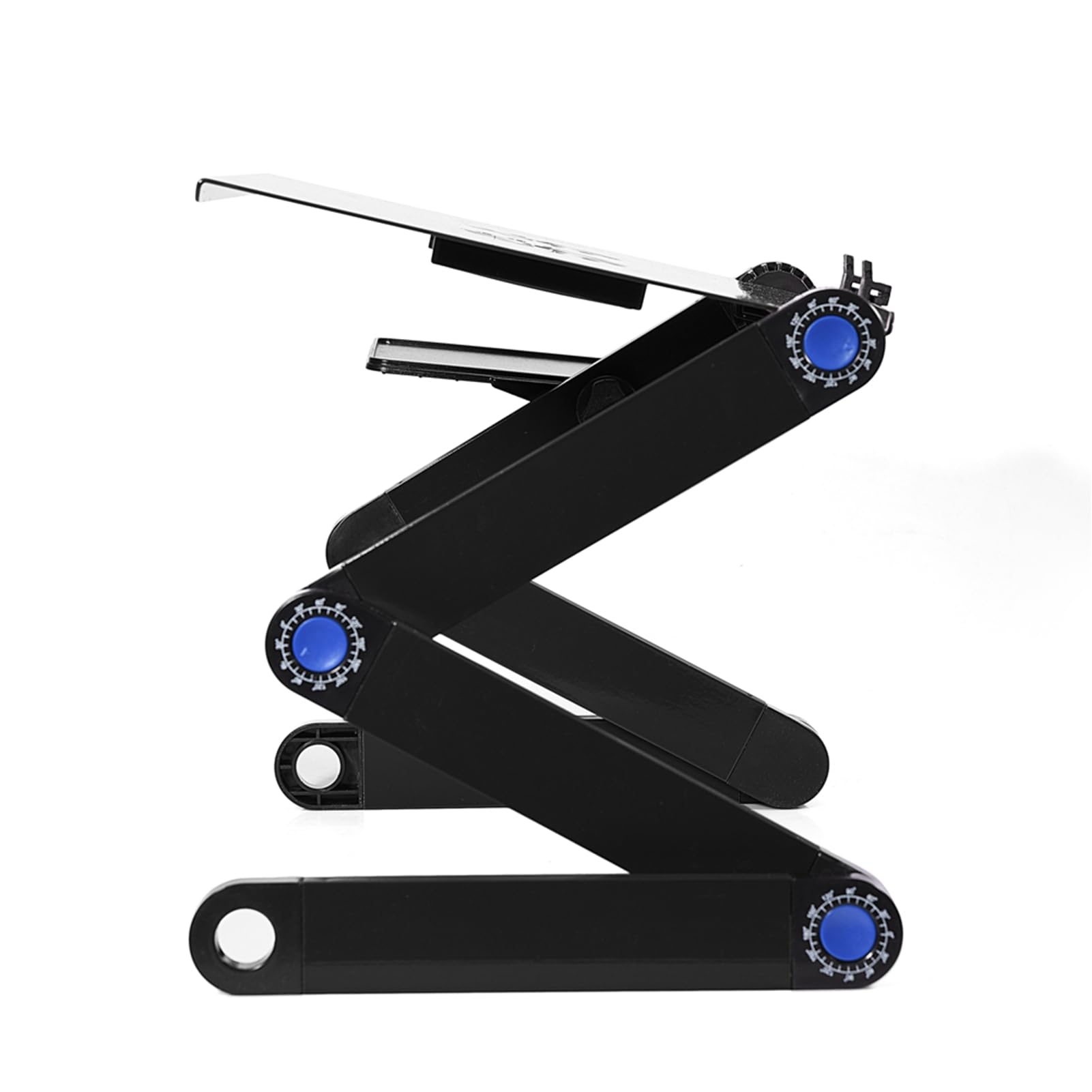lyrlody Supporto per Laptop Scrivania per Laptop Regolabile Tavolo Pieghevole in Lega di Alluminio con Gambe Girevoli a 360 Gradi Doppie Ventole di Raffreddamento Vassoio per Mouse per Divano Letto