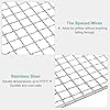 M METERXITY Cooling Rack, 12 x 10 Stainless Steel Baking Rack for BBQ/Cooking/Roasting/Grilling/Steaming/Drying, Wire Cooling Rack for Baking [Silver]