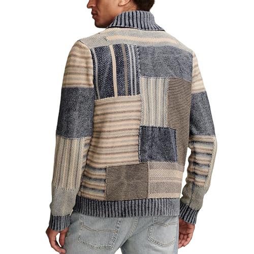 Lucky Brand Men's Patchwork Shawl Cardigan2