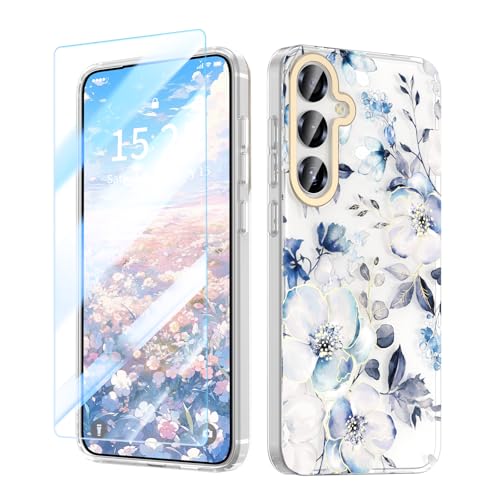 MILPROX Case for Samsung Galaxy S25 Plus - Slim Fit Floral S-25 Plus Cover, Elegant Feminine Flower Design, Ultra-Thin Anti-Yellowing Protective Cute Shell for Women and Girls, (Blossom)