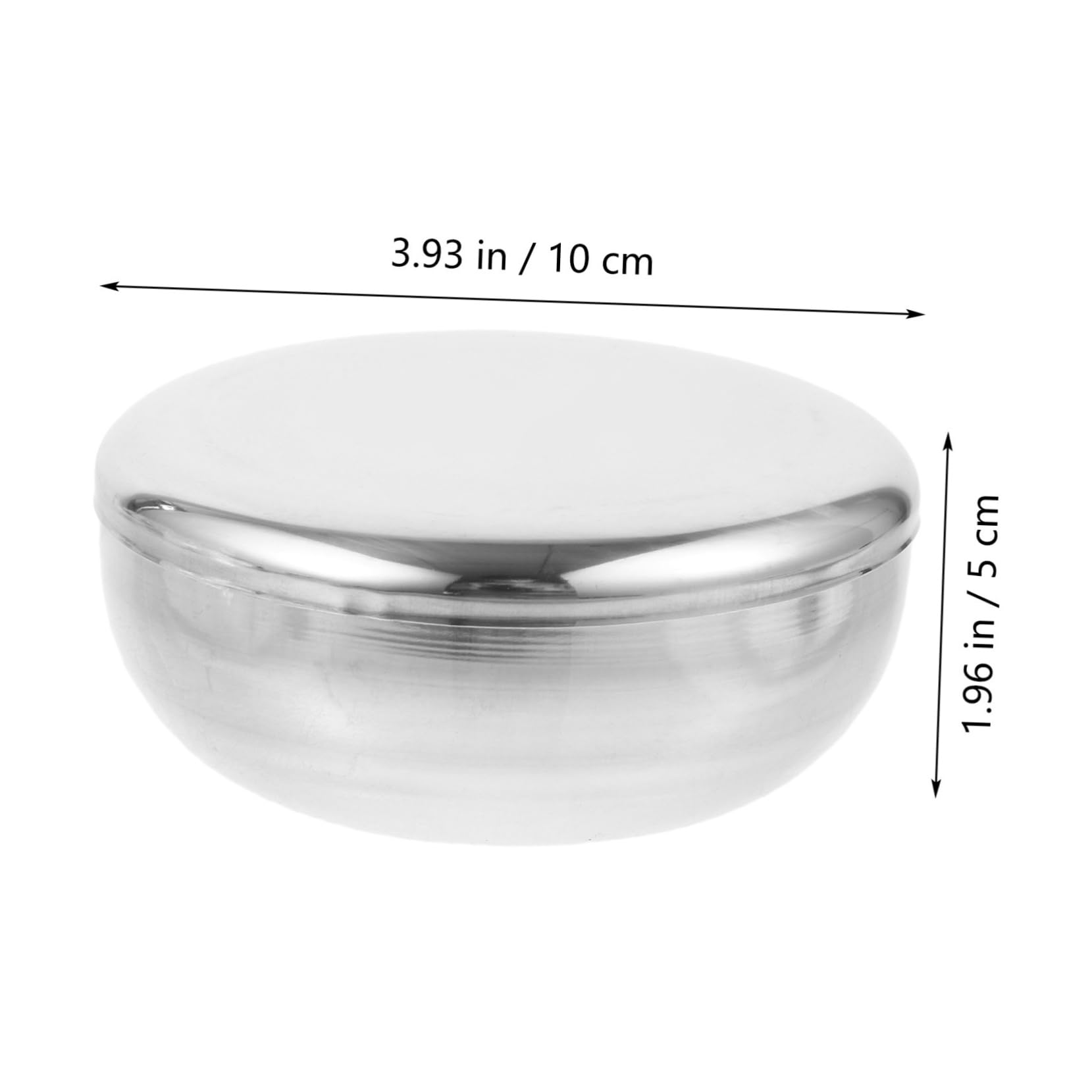 HAPINARY Men's Shave Soap Bowl Stainless Steel Shaving Mug 52mm High 73mm Diameter Elegant and Portable for Daily Use