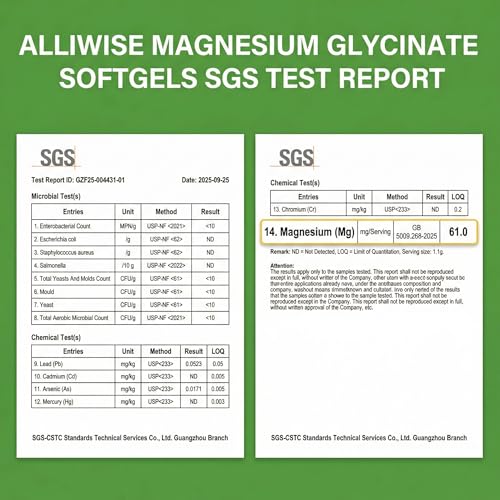 120-Count Alliwise Magnesium Glycinate 500mg Softgels 4.79 w/ S and S, More + Free Shipping w/ Prime or on 35+ + 80% Off Code 8HU63U3Y - image 3