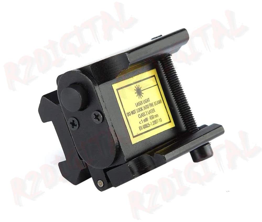 Aglow.it MIRINO LASER NANO ROSSO LOW PROFILE in METALLO LONG DISTANCE con REGOLAZIONE TARATURA ATTACCO WEAVER e PICATINNY PUNTATORE Accessorio per ARMI SOFTAIR e ARIA COMPRESSA