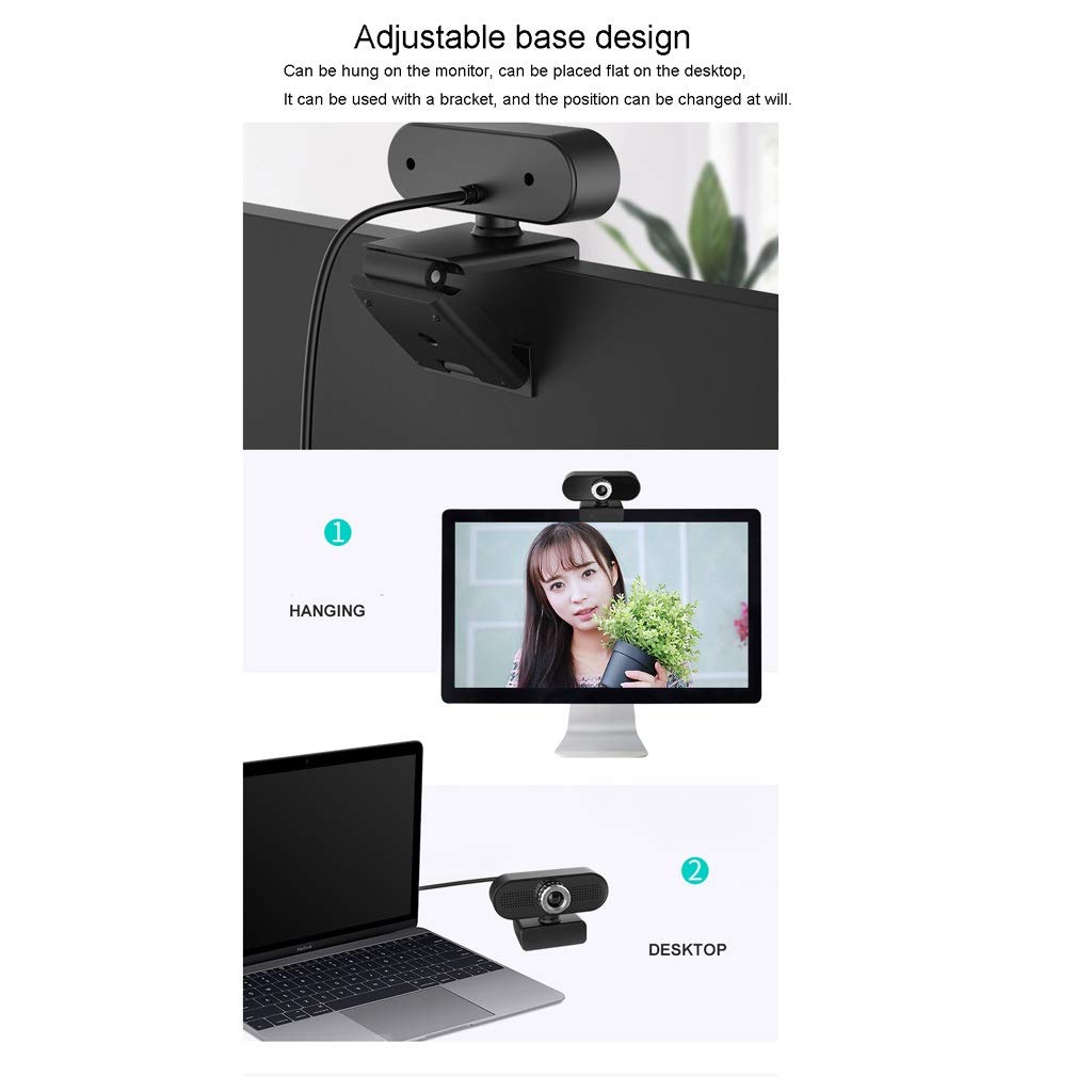 Cámara para La Computadora Equipo De Alta Definición Cámara Webcam con Micrófono De Escritorio Drive-Libre De Gran Angular For Aplicable For Video Chat, Aula Remoto, Videoconferencia, Foto Grabación