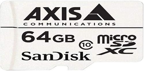Axis 5801-951 Surveillance - Tarjeta de memoria flash (64 GB, MicroSDXC, color blanco)