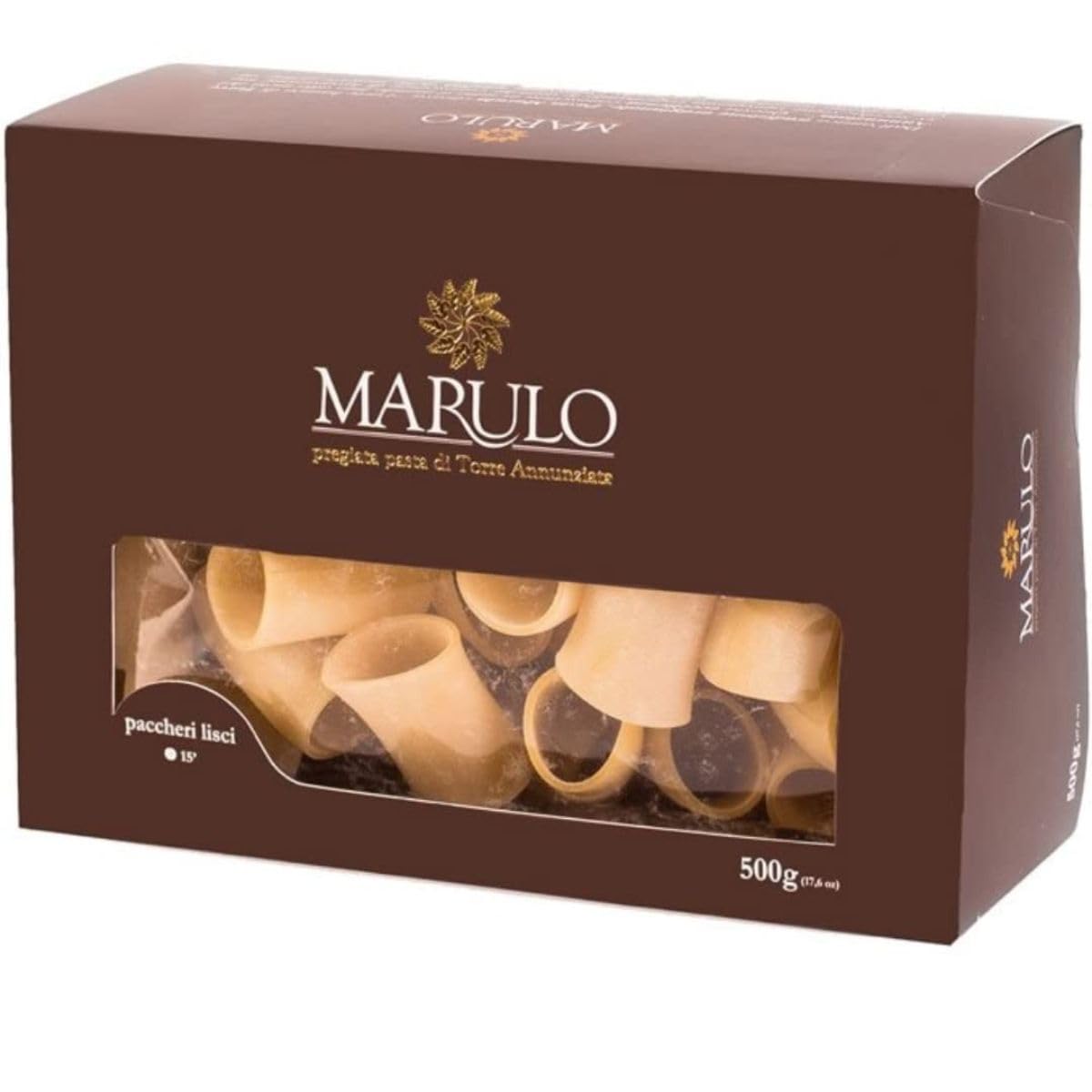 Marulo, Paccheri, Italian Pasta Bronze Die Cut Artisan, Italian Pasta, Only 2 Ingredients,100% Durum Semolina. Imported Italian Pasta (1.1 Pound).