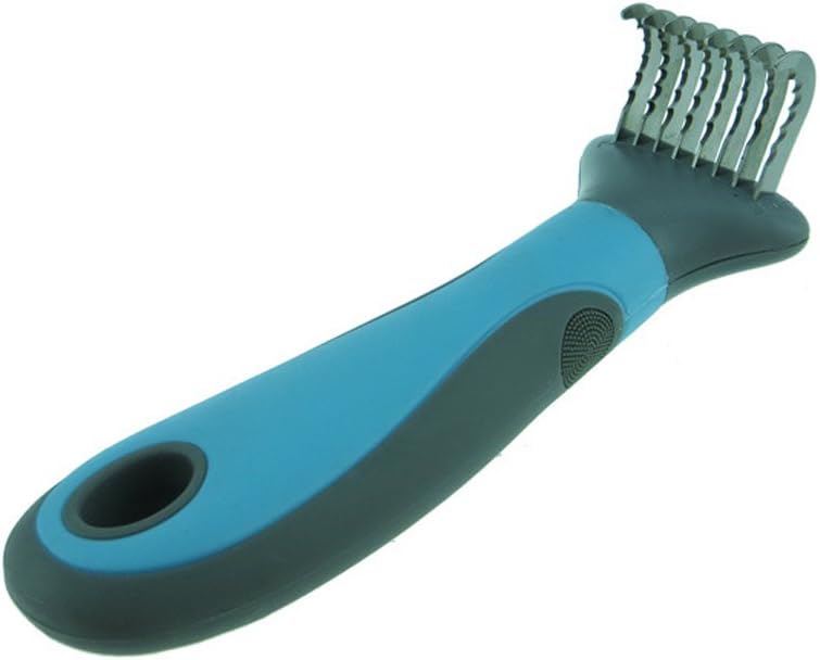 noomoopet Cats & Dogs Dematting Combs Grooming Rake for Undercoat Removal Deshedding Tool with Curved Blade