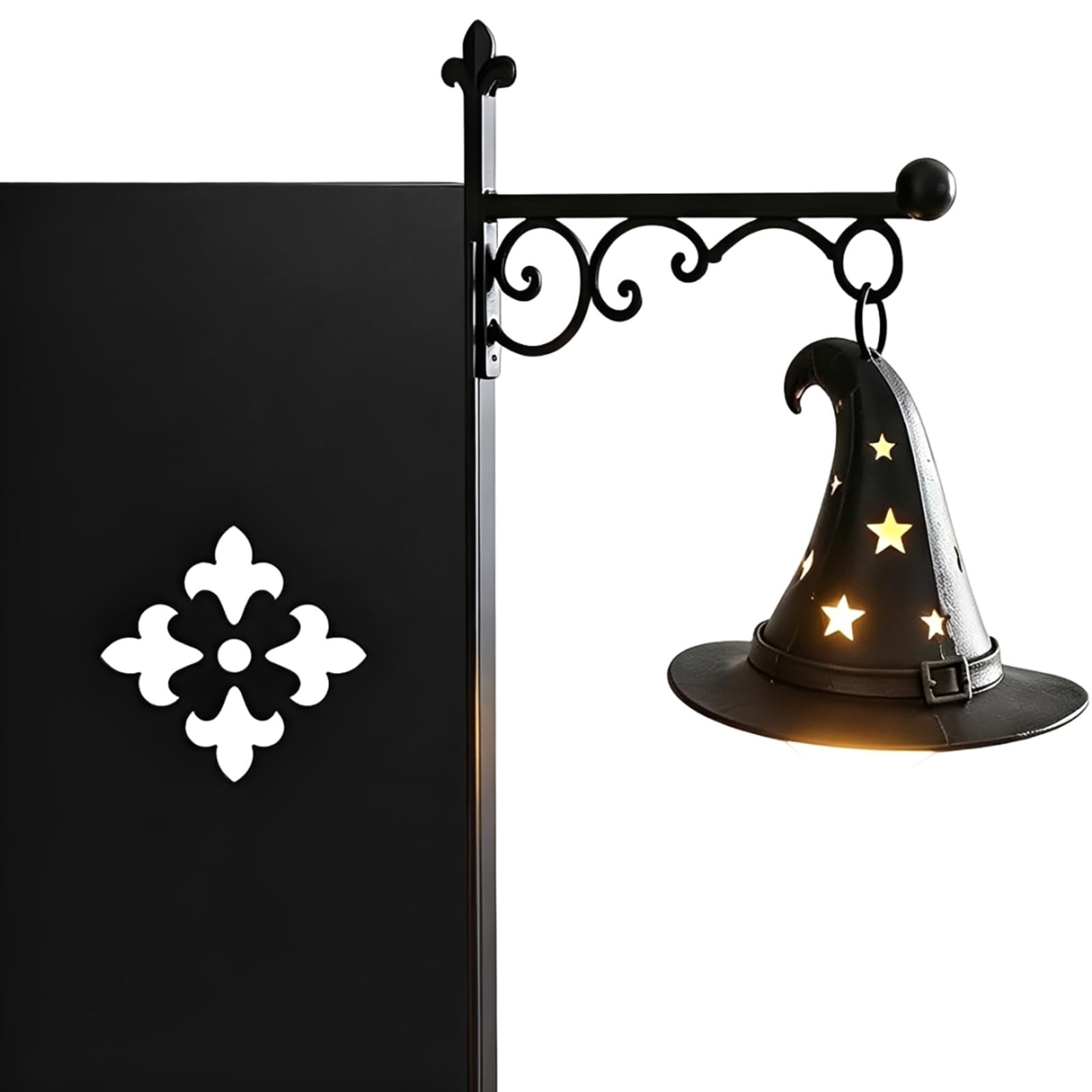 KxrTpx Witch Hat Book Shelf Lantern, Vintage Floating Bookshelf Light, Warm Amber LED