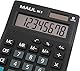MAUL Taschenrechner MC8 | großes, angewinkeltes Display | 8 Stellen | Profi-Tischrechner für Büro, Zuhause, Schule | Solar/Batterie | 13,7 x 10,3 cm | Schwarz