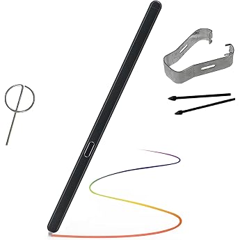 Galaxy S Pen Fold Edition Without Bluetooth for Samsung Z Fold5 Z Fold6 5G Stylus Pen Replacement for Samsung Galaxy Z Fold 5/Fold 6 5G Touch S Pen + 2 Tips/Nibs Black