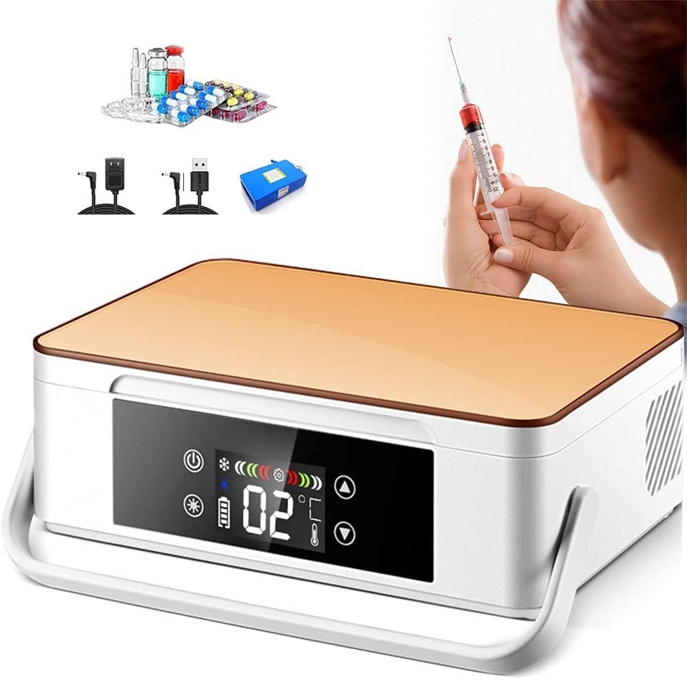 Insulin Cooler,Refrigerated Box,Portable Medicine Refrigerator and Insulin Cooler for Car,Travel,Home - Mini Drug Constant Temperature Refrigerator Drug Reefer 2-8℃,Small Travel Box for Medi