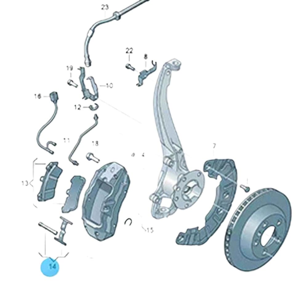 Kit pastiglie freno a disco anteriori 7L6698269B compatibile con 7L6 698 269B 7L6 698 269 B