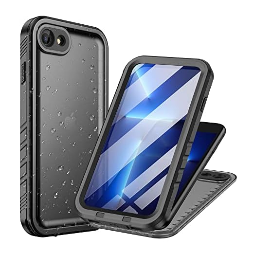 Cozycase Coque pour iPhone 8 7 SE SE2 SE3 2022/2020 Étanche Antichoc - 360 Degré Militaire Rigide Intégrale【IP68 Waterproof/Imperméable】 Etui Anti Choc Eau avec Protection Camera