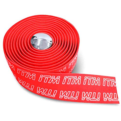 Guidon de volant rouge ITM Eva Tape 3D haute densité texture relief