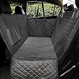 DOUBLE R BAGS Dog Car Seat Cover | Waterproof, Scratch-Proof, Non-Slip Pet Travel Hammock with Seat Anchors | Machine Washable, Durable Back Seat Protector for Dogs | Universal Fit (144x152x10 cm)