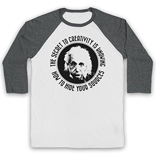 T-shirt de baseball Albert Einstein pour homme au style rétro
