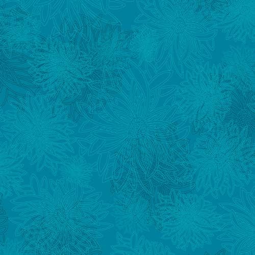 Art Gallery Fabrics Galería de Arte Elementos Florales Tela Laguna Azul