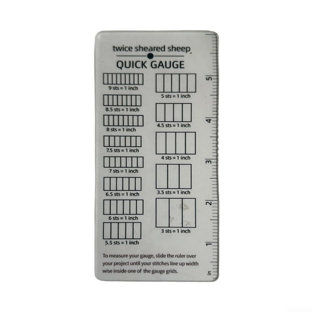 Knitting Gauge Ruler, Quick Gauge Ruler For Measuring Quick Gauge Tool For Knitting And Crochet Projects Tape Ruler Knitting Tool