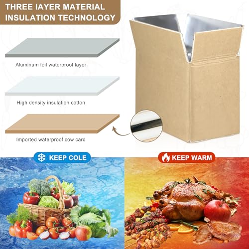 Image of 10 Pcs Insulated Shipping Box 8.7 x 4.7 x 6 Inch