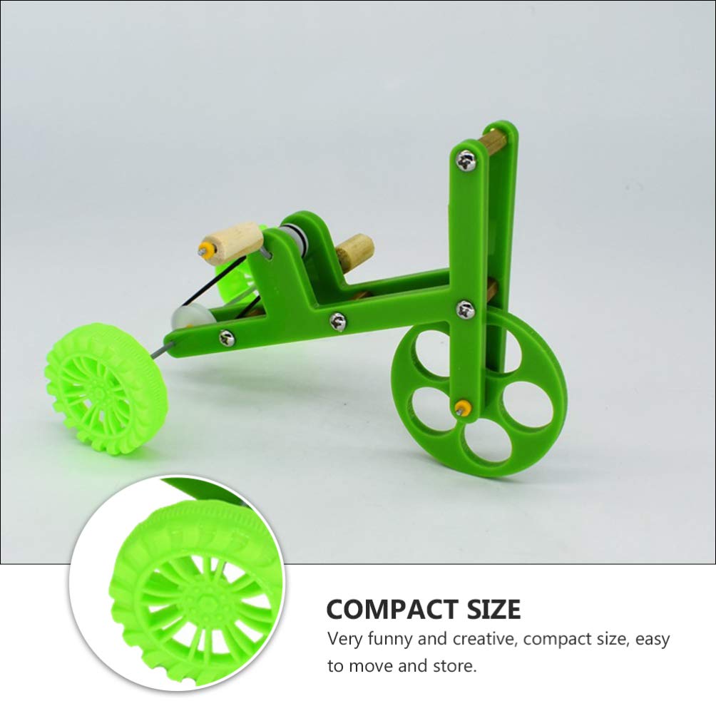 Balacoo Juguete en Color Verde Resistente y Creativo para Loro de Bicicleta Material Plástico y Metal, Adecuado para Entrenamiento y Juego de Periquitos