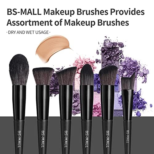image for BS-MALL Makeup Brush Set 18 Pcs Premium Synthetic Foundation Powder Co