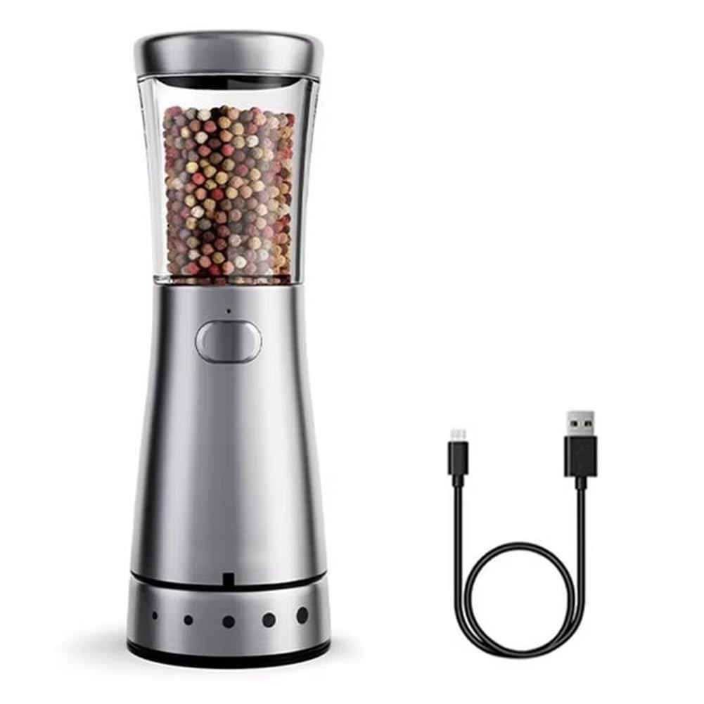 Moulin à poivre automatique rechargeable au design élégant et durable