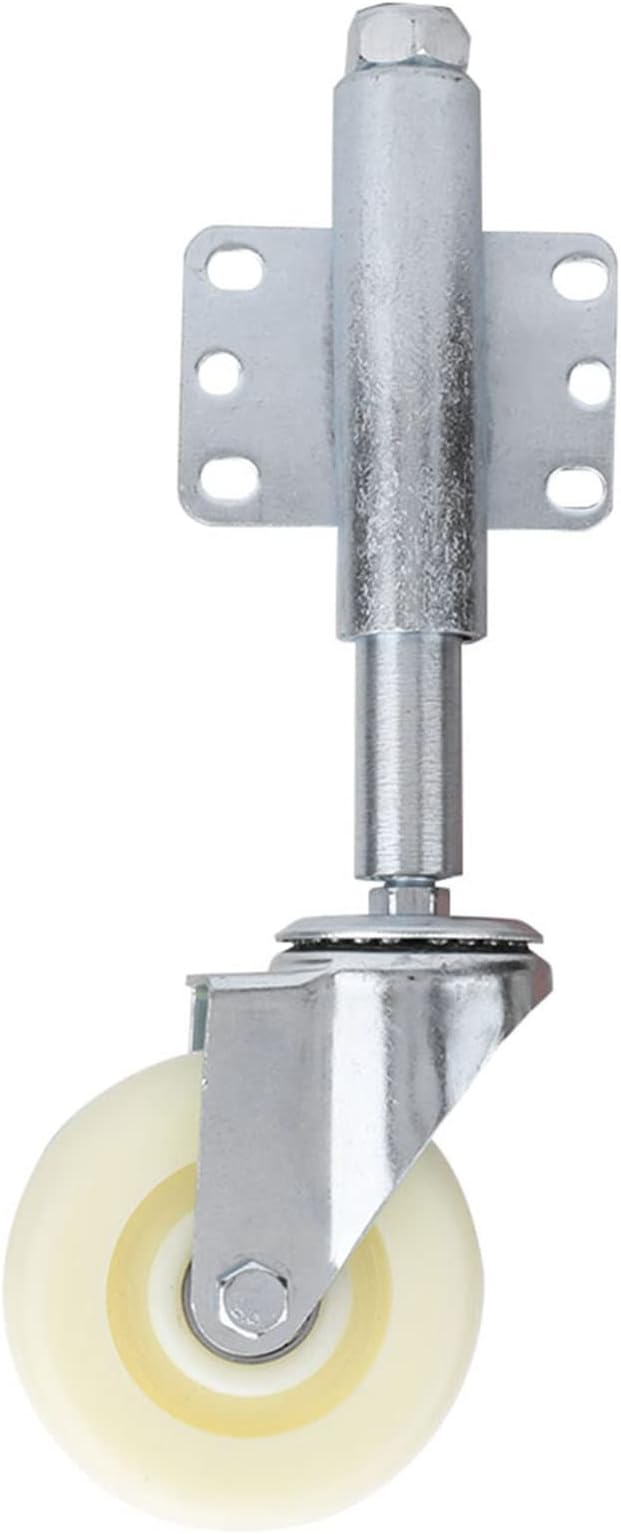 Sliding Swing Gate Wheel Caster Flexible Spring Loaded, 100mm/4" Nylon and Metal Spring Loaded Door Swivel Caster 360°Rotatable Heavy Duty 200k/440lbs Load Capacity for Courtyard Garden Gate