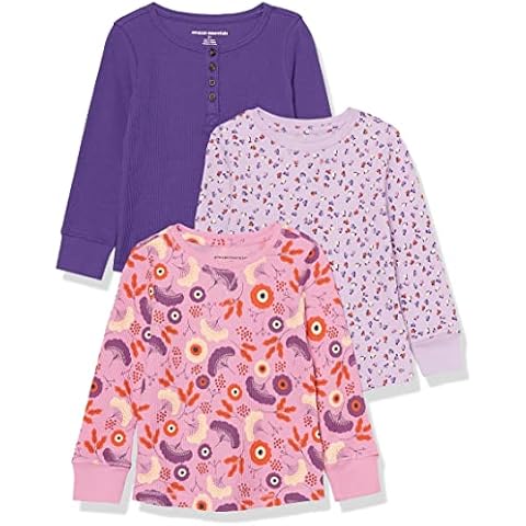 Amazon Essentials Girls' Long-Sleeved Thermal T-Shirt Pack Cover
