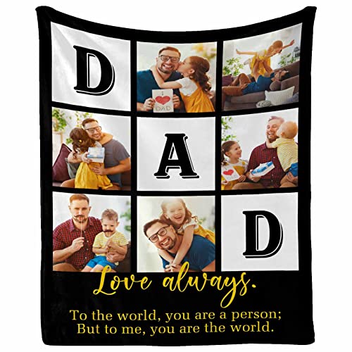 Custom Blanket Personalized from Daughter Picture Blanket Personalized Dad 30