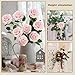 JOYLEX Artificial Flowers Realistic Roses, 50pcs Real Looking Fake Roses with Stem for DIY Wedding Bouquets Centerpieces Bridal Shower Party Home Romantic Decorations (Light Pink)