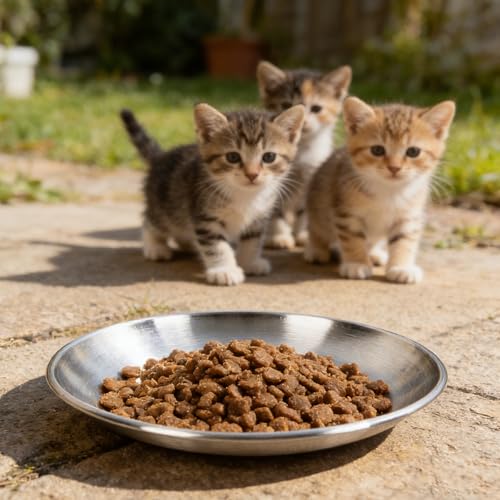 15 Stück Katzennapf Flach Futternapf Katze - 14cm Fressnapf Katze Katzen Napf Katzennäpfe Katzennäpfe Katzenteller Edelstahl Katzenschüssel Katzenfressnapf Kleine