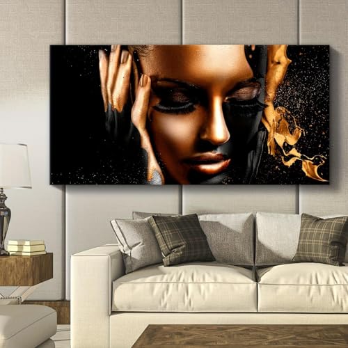 Peinture murale moderne de mode femme noire pour habiller un mur nu