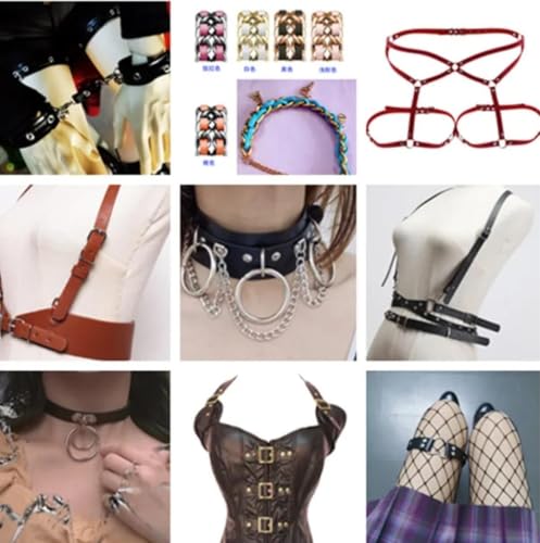 YJIUYUANQ (Pink) 11 Yards Fold PU Faux Leather Cord Flat Leather Cord for DIY Sewing Bracelet Jewelry Beading String Ribbon Craft 5mm Wide