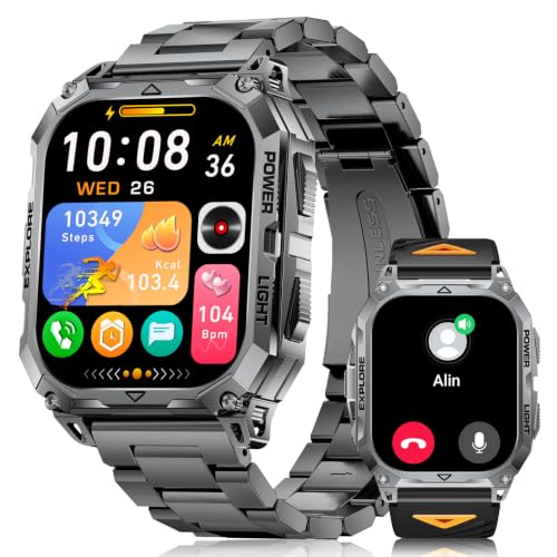 LIMIGE Smartwatch Uomo 1000mAh 2.01" HD IP68 Militare 110+ Sport 200+ Quadr