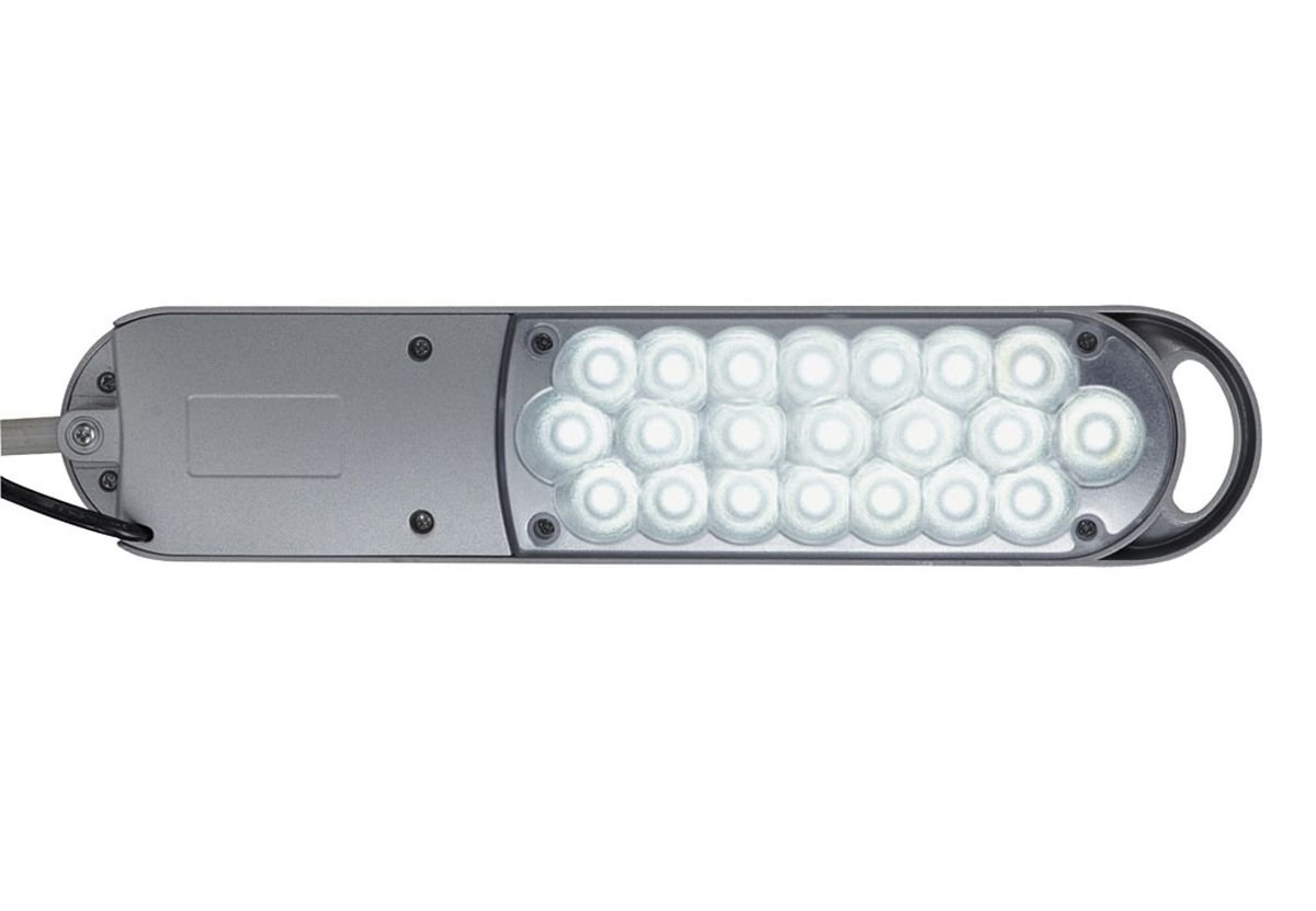 Maul Lampada da scrivania MAULatlantic LED a morsetto nera orientabile | luce diurna per lavorare concentrati, fissaggio salvaspazio, braccio doppio stabile, testa orientabile, LED sostituibile